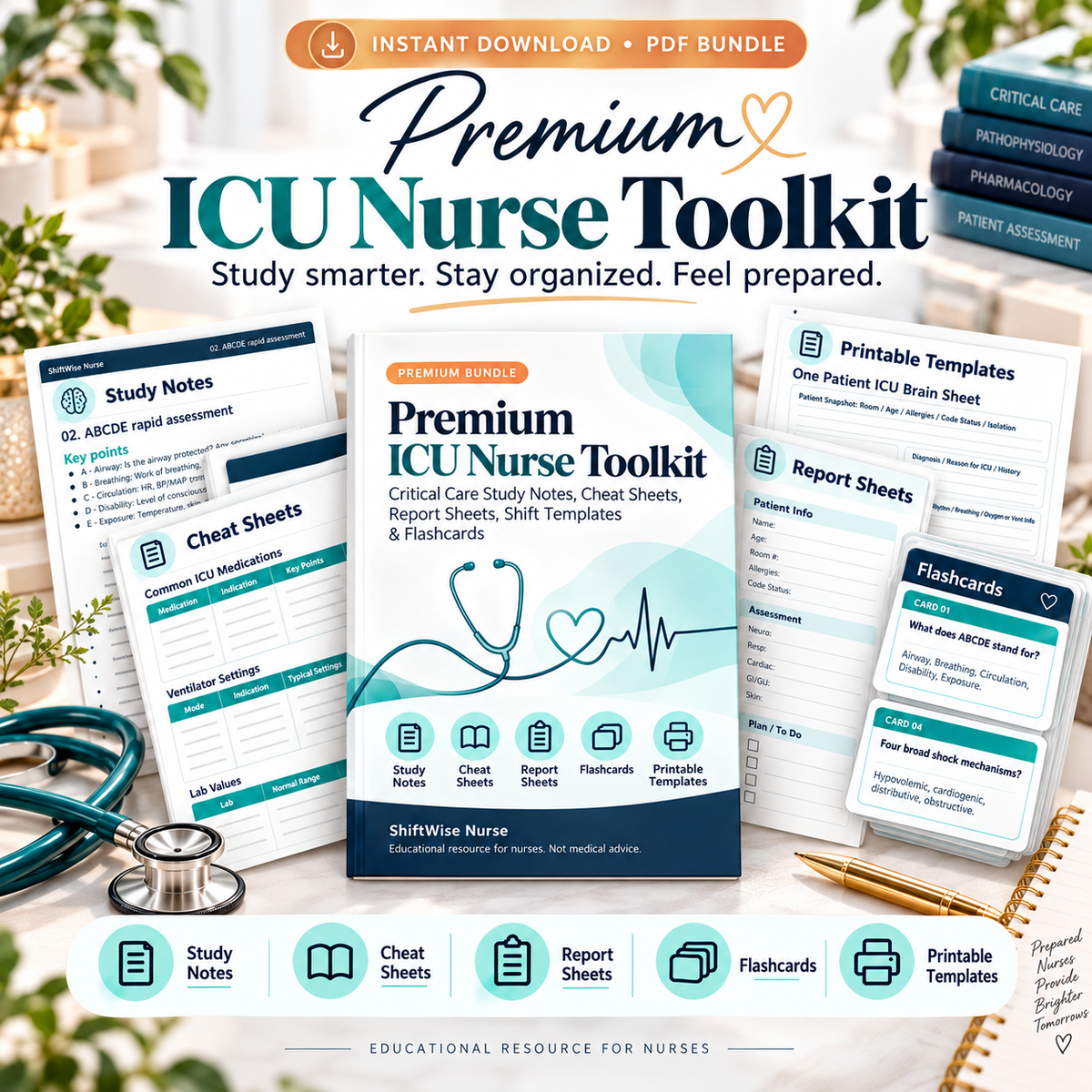 Premium ICU Nurse Toolkit Bundle