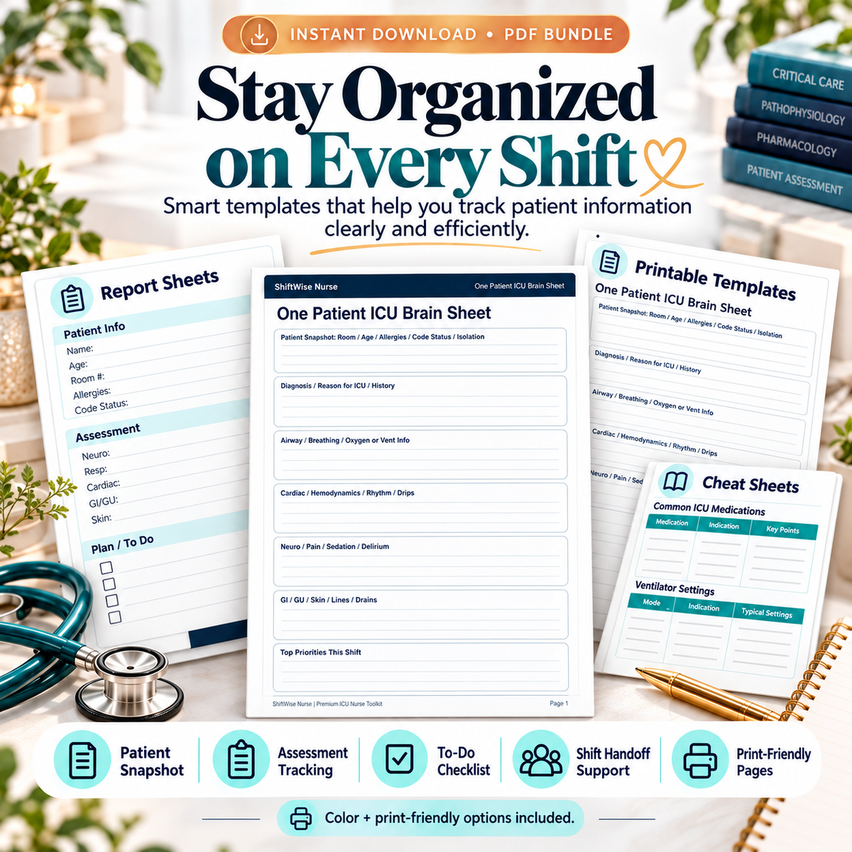 Premium ICU Nurse Toolkit Bundle