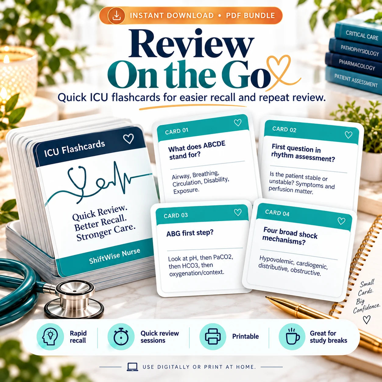 ICU flashcards preview